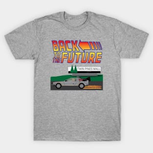 Einstein Zooms past the Twin Pines Mall in Doc Brown's Delorean T-Shirt